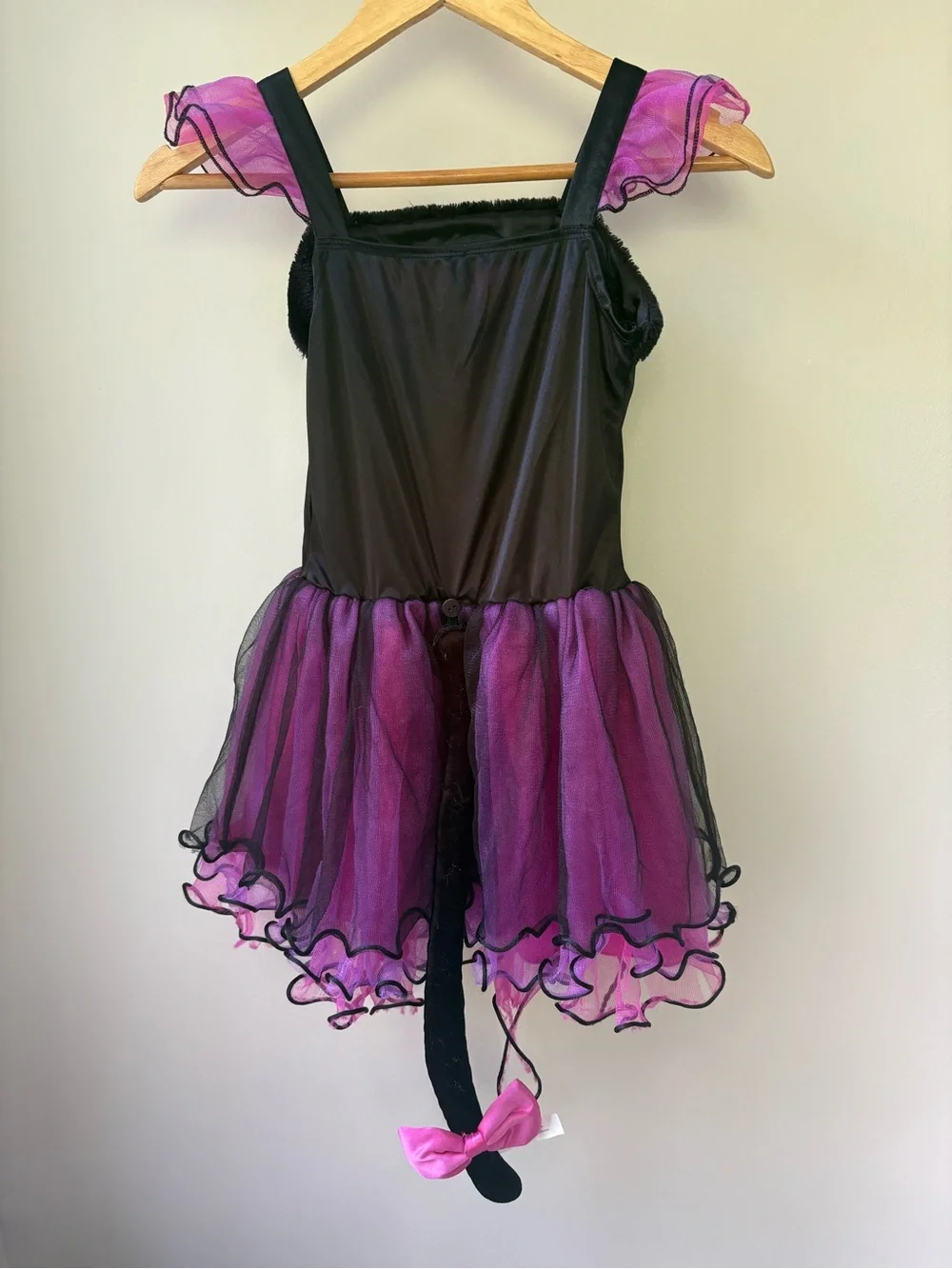 Girls Pink & Purple Bat Halloween Costume Dress up Play Size 5-6
